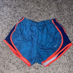 Nike Vibrant Blue and Orange Running Shorts